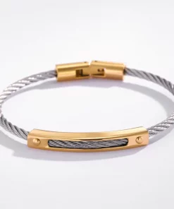 Bracelet jonc rigide en acier inoxydable