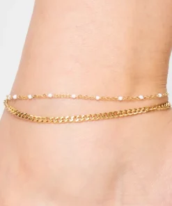 Alternative view of Chaînes de cheville double en acier inoxydable