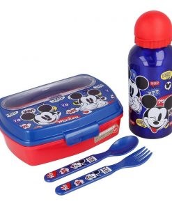 Ensemble Vaisselle pour Enfants Mickey Mouse Happy smiles 21 x 18 x 7 cm Rouge Bleu