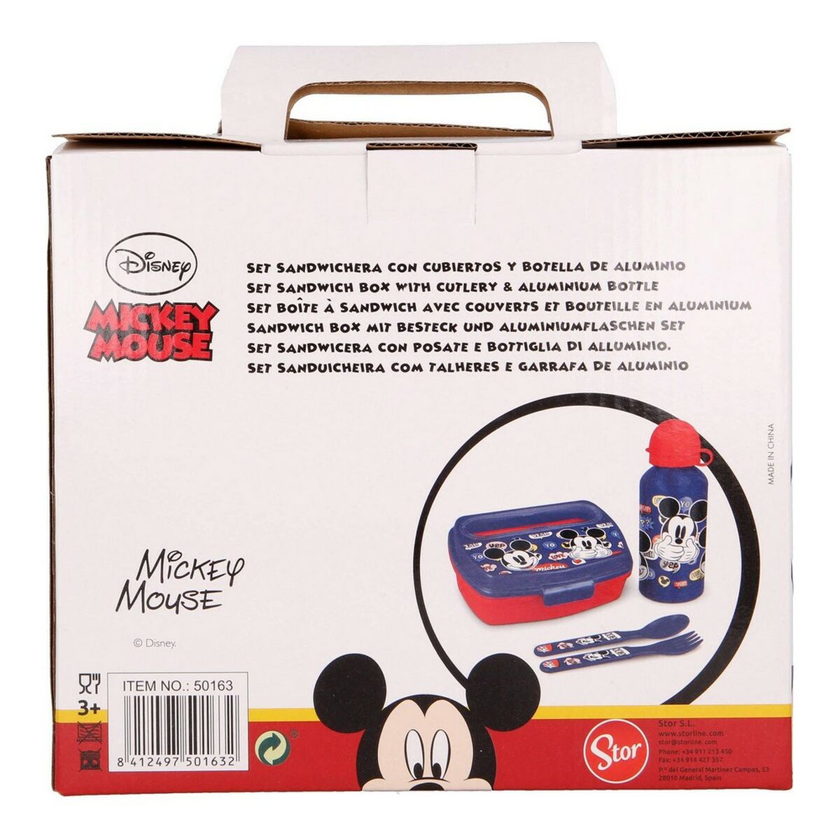 Ensemble Vaisselle pour Enfants Mickey Mouse Happy smiles 21 x 18 x 7 cm Rouge Bleu – Image 4