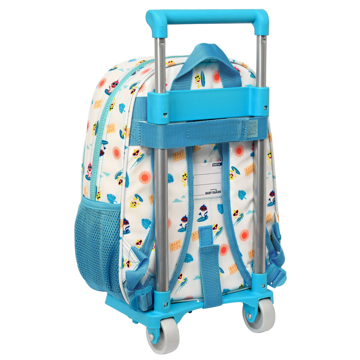 Cartable à roulettes Baby Shark Surfing Bleu Blanc 26 x 34 x 11 cm – Image 2