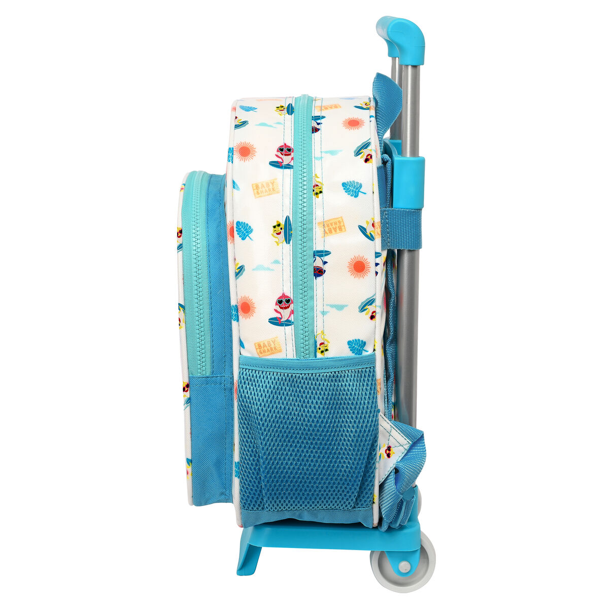 Cartable à roulettes Baby Shark Surfing Bleu Blanc 26 x 34 x 11 cm – Image 3
