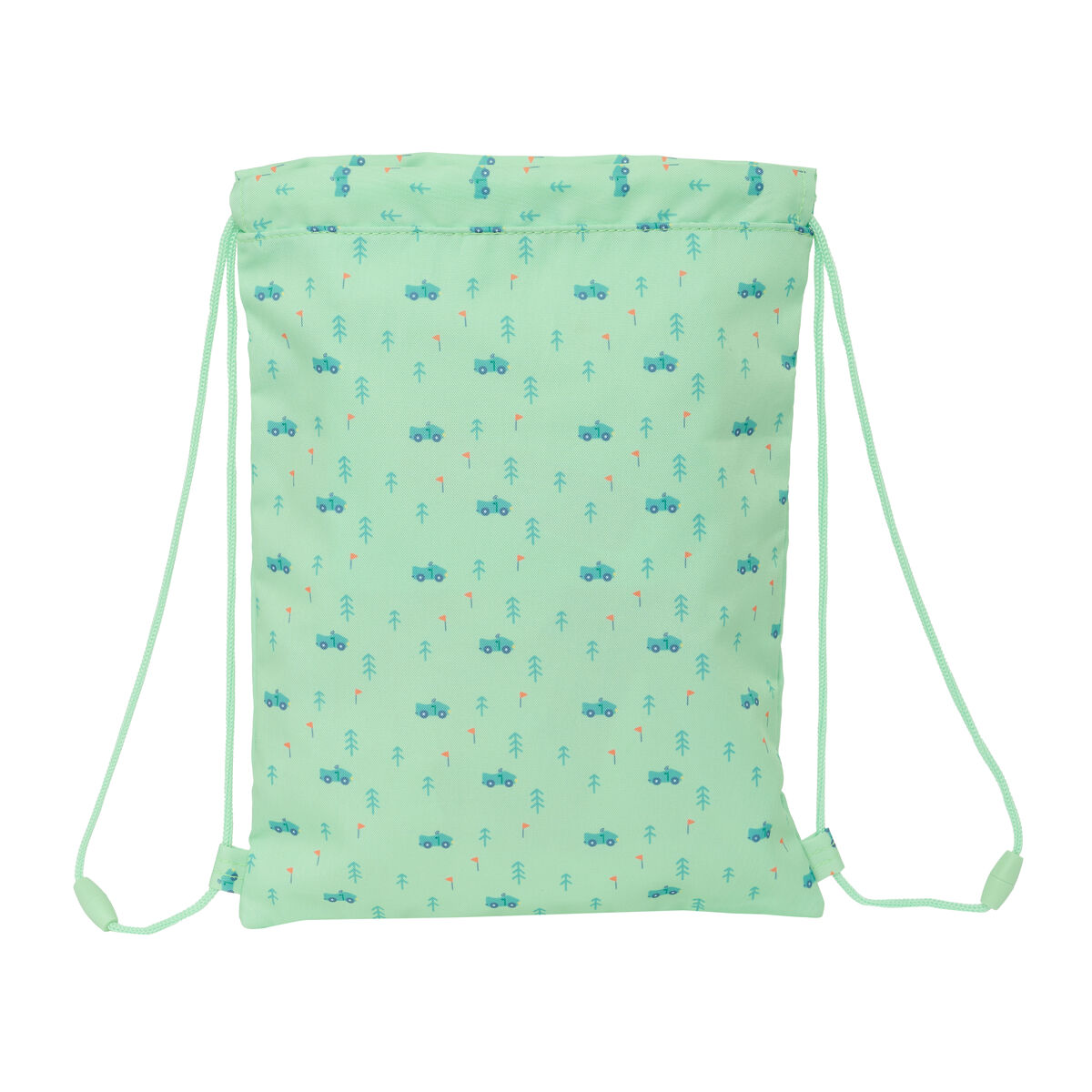 Sac à dos serré par des ficelles Safta Coches Vert 26 x 34 x 1 cm – Image 3