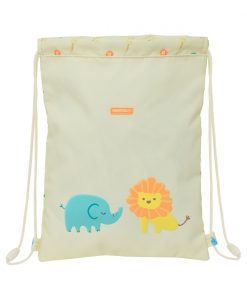 Sac à dos serré par des ficelles Safta Selva Blanc 26 x 34 x 1 cm