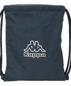 Sac à dos serré par des ficelles Kappa Dark navy Gris Blue marine 35 x 40 x 1 cm