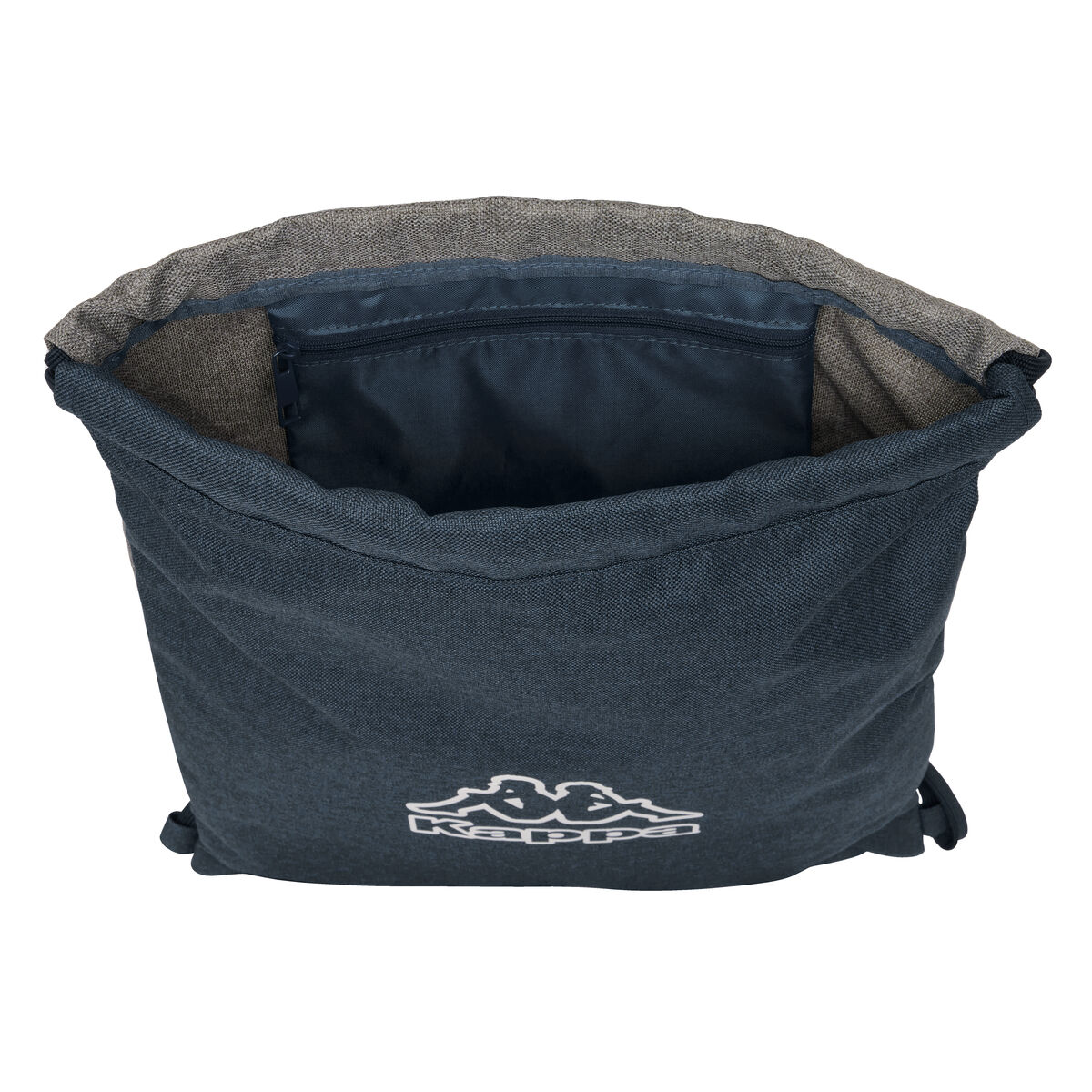 Sac à dos serré par des ficelles Kappa Dark navy Gris Blue marine 35 x 40 x 1 cm – Image 3
