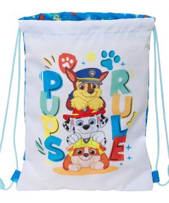 Sac à dos serré par des ficelles The Paw Patrol Pups rule Bleu 26 x 34 x 1 cm