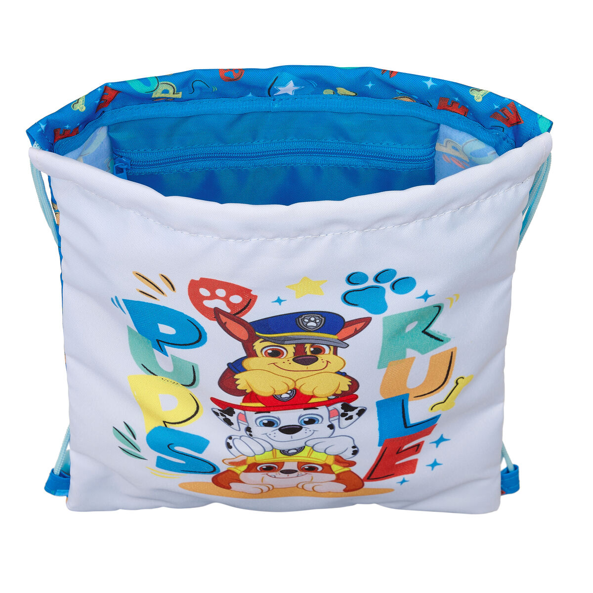 Sac à dos serré par des ficelles The Paw Patrol Pups rule Bleu 26 x 34 x 1 cm – Image 4
