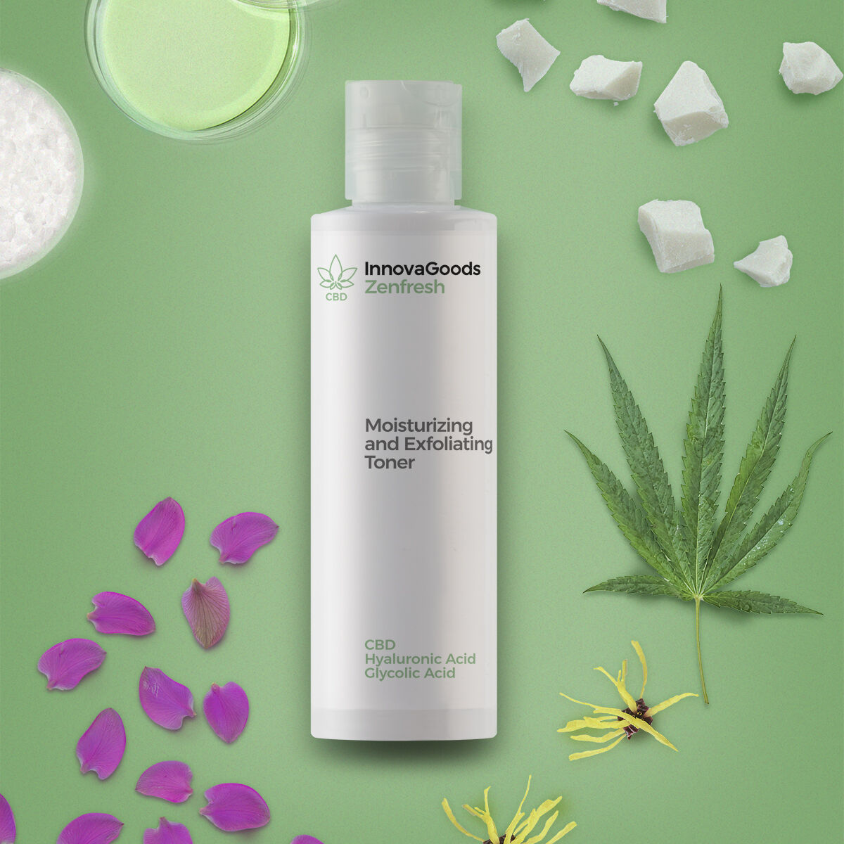 Tonique Hydratant et Exfoliant pour le Visage CBD Zenfresh InnovaGoods 150 ml – Image 5