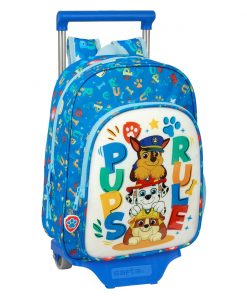 Cartable à roulettes The Paw Patrol Pups rule Bleu 26 x 34 x 11 cm