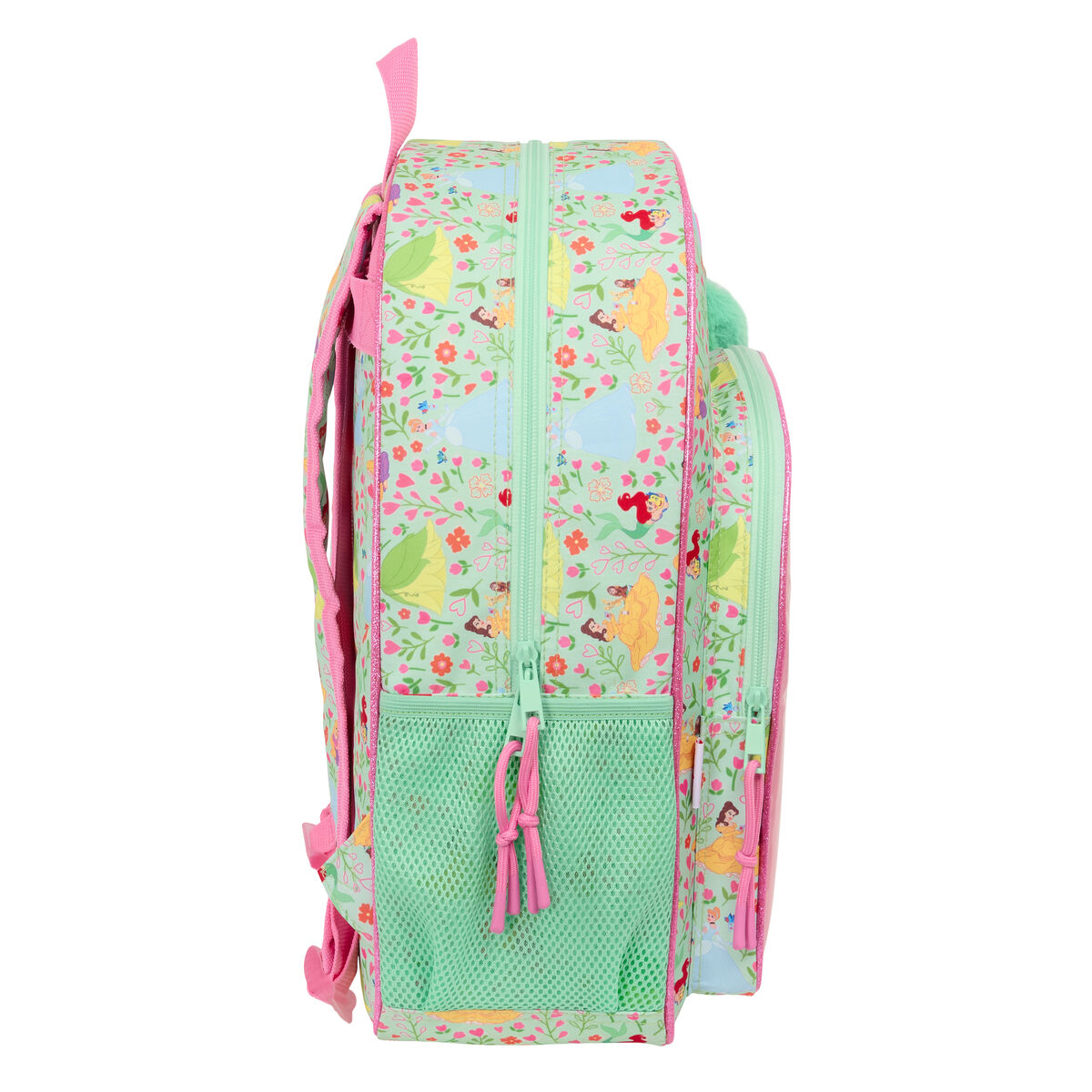 Cartable Disney Princess Bloom Vert Rose 33 x 42 x 14 cm – Image 2