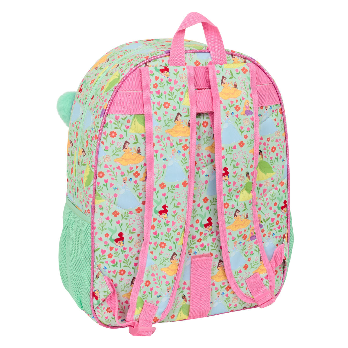 Cartable Disney Princess Bloom Vert Rose 33 x 42 x 14 cm – Image 3