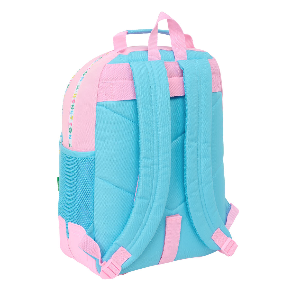 Cartable Benetton Unique Rose Turquoise 32 x 42 x 15 cm – Image 2