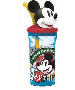 Verre avec Paille Mickey Mouse True Champions 360 ml