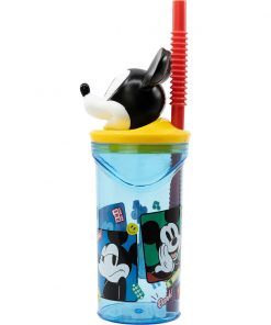Alternative view of Verre avec Paille Mickey Mouse CZ11336 3D Bleu