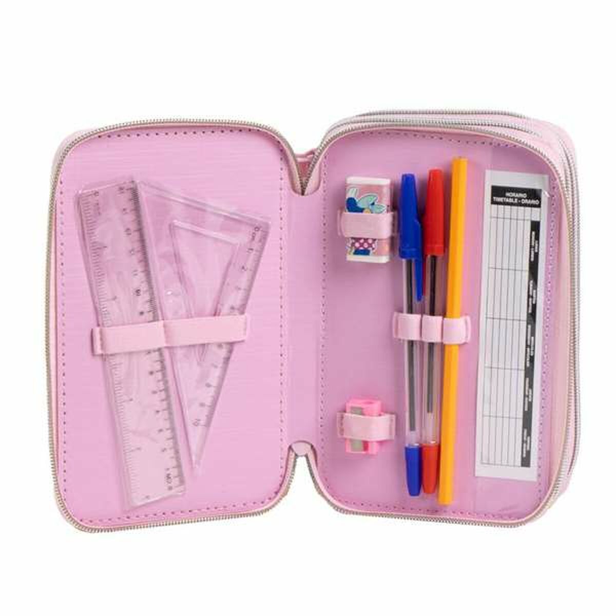 Pochette crayons Minnie Mouse Rose 12,5 x 6,5 x 19,5 cm – Image 3