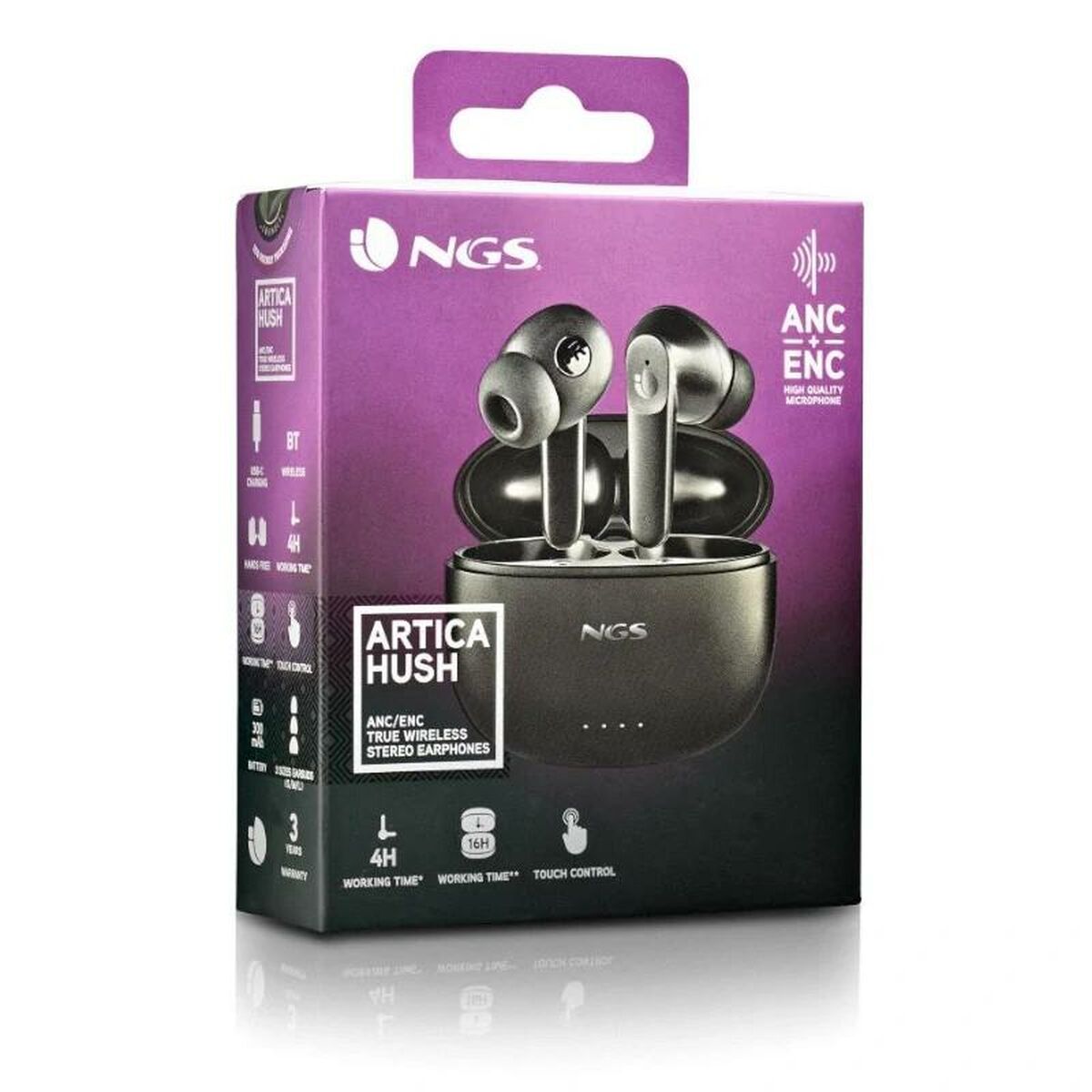Écouteurs in Ear Bluetooth NGS ARTICAHUSH Noir – Image 4