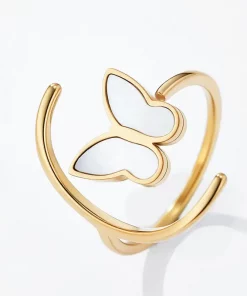 Bague papillon en acier inoxydable