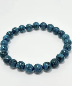 Bracelet en acier inoxydable perle bleu
