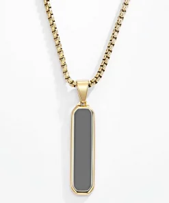Collier en acier inoxydable pendentif long