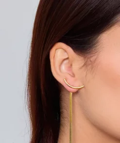 Alternative view of Boucles d'oreilles pendantes en acier inoxydable