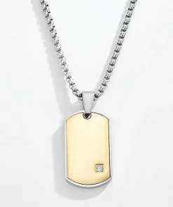 Collier en acier inoxydable pendentif diams