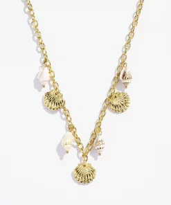 Collier breloques coquillage en acier inoxydable