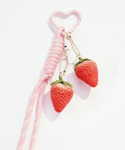 Grigri de sac et porte-clé Fraises
