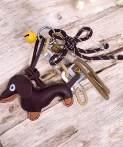 Grigri de sac et porte-clé Chien et clochette