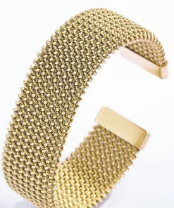 Bracelet jonc texturé en acier inoxydable