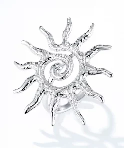 Alternative view of Bague Soleil en acier inoxydable