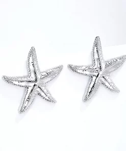 Boucles d'oreilles étoile en acier inoxydable