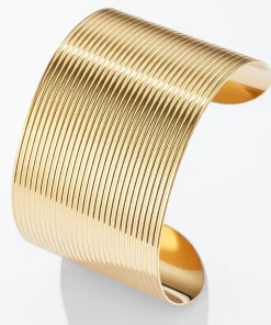 Jonc manchette rainurées en acier inoxydable