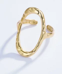 Bague texturé en acier inoxydable