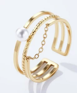 Bague chainette en acier inoxydable