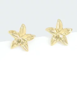Boucles d'oreilles fleurs XL en acier inoxydable