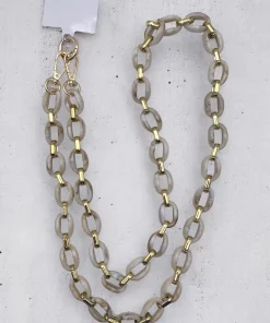 Chaîne longue de téléphone gris KY04