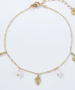 Chaîne de pied breloques en acier inoxydable