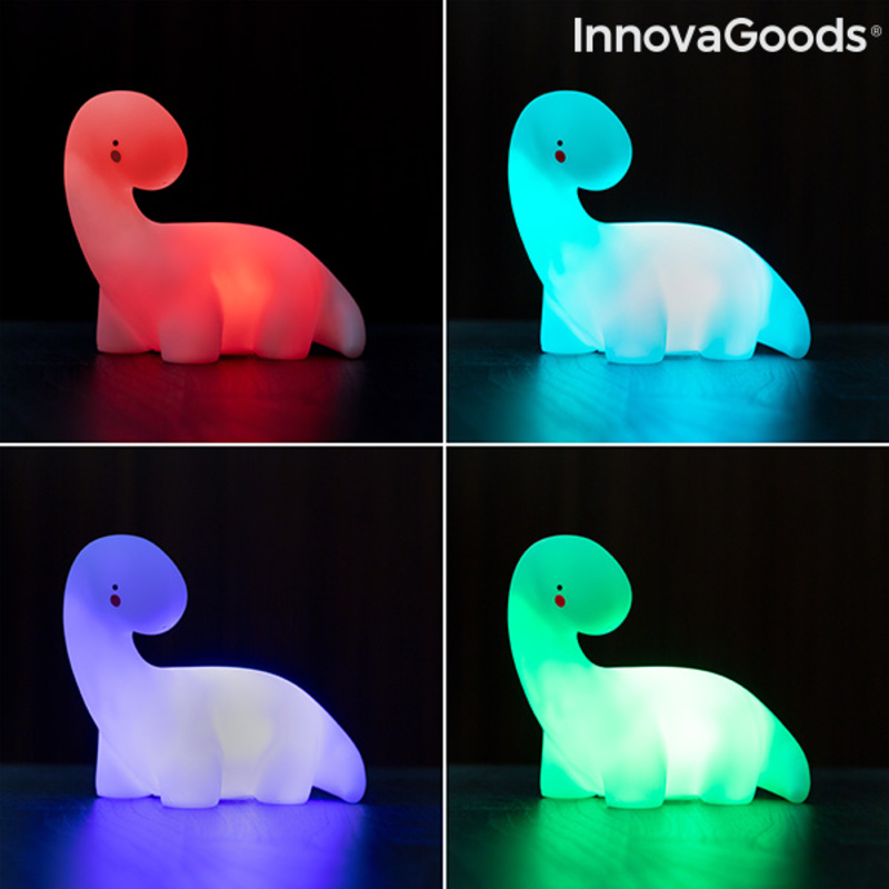 Lampe LED multicolore Dinosaure Lightosaurus InnovaGoods – Image 4