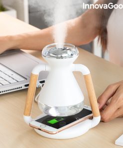 Humidificateur Diffuseur d'Arômes et Chargeur Sans Fil 3 en 1 Misvolt InnovaGoods