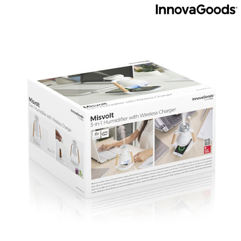 Humidificateur Diffuseur d'Arômes et Chargeur Sans Fil 3 en 1 Misvolt InnovaGoods – Image 2