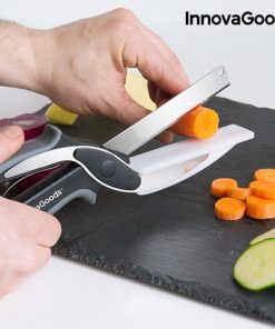 Couteau-Ciseau avec Mini Planche à Découper Intégrée Scible InnovaGoods