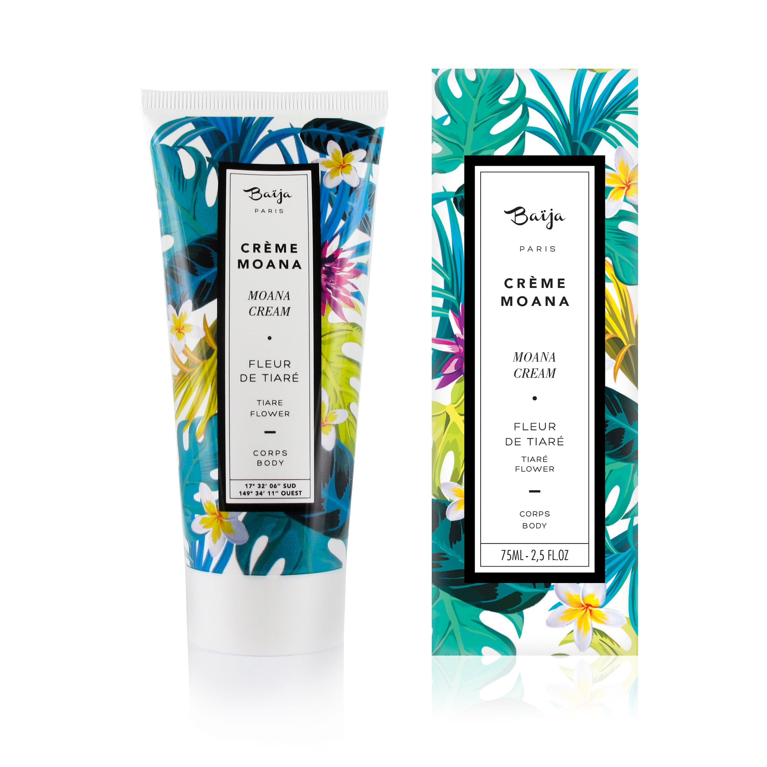 Crème corps hydratante Moana - Fleur de Tiaré - 75 ml