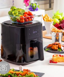 Friteuse sans huile avec balance InnovaGoods Fryinn Balance 5000 Noir Acier inoxydable 1500 W 5 L