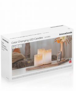 Alternative view of Bougies LED Multicolores Effet Flamme avec Télécommande Lendles InnovaGoods 3 Unités