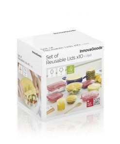 Alternative view of Jeu de 10 Couvercles de Cuisine Réutilisables et Réglables Lilyd InnovaGoods