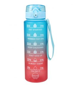 Bouteille d'eau EDM Sportive Bleu Rouge 1 L Dégradé 8 x 8 x 26 cm