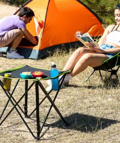 Table de Camping Pliable en Tissu avec Housse Cafolby InnovaGoods