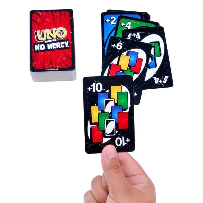 Jeu de cartes UNO SHOW EM NO MERCY - MATTEL - HWV18 - 56 cartes - Nouvelles regles impitoyables – Image 4