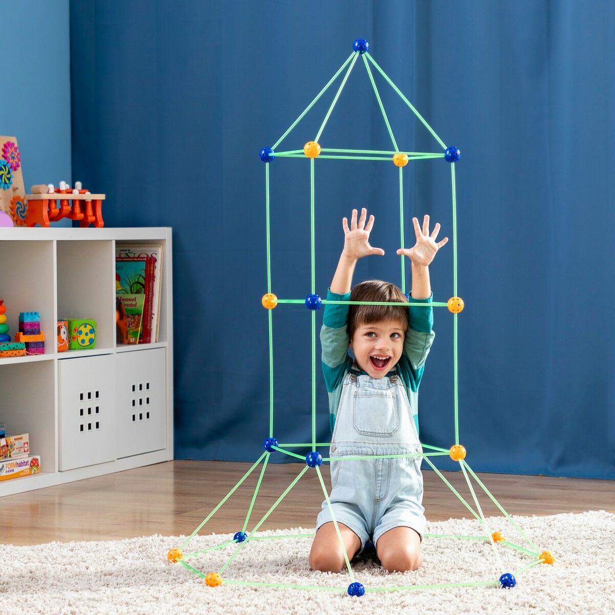 Kit de Construction de Fort pour Enfants Archikitt InnovaGoods 85 Pièces – Image 2